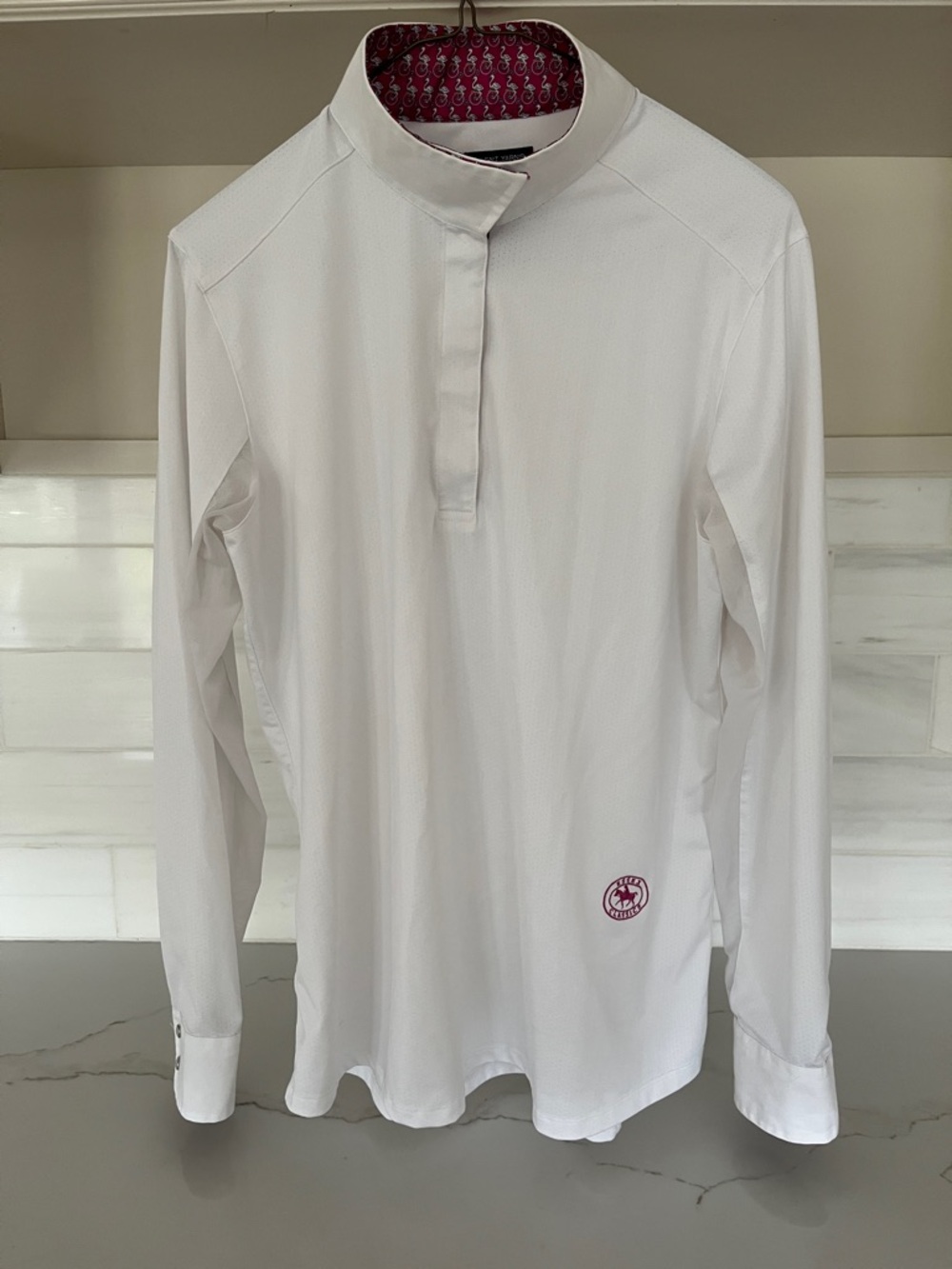 Essex Classics Talent Yarn Straight Collar Show Shirt XL Pink Flamingos